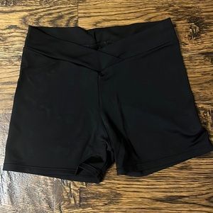 black motionwear dance shorts
